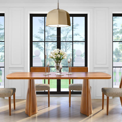 Tavolo da pranzo moderno con gambe curve