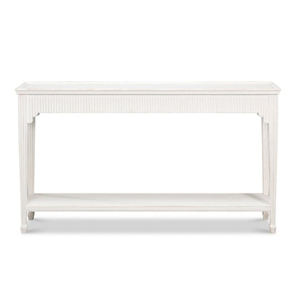 Tavolo consolle di transizione a coste bianche