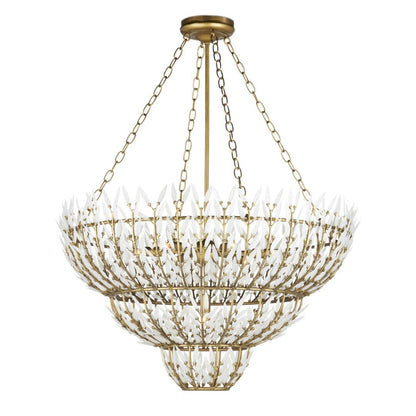 Lampadario Stems in ottone bianco