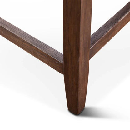 Sgabello rustico in vera pelle Carmel