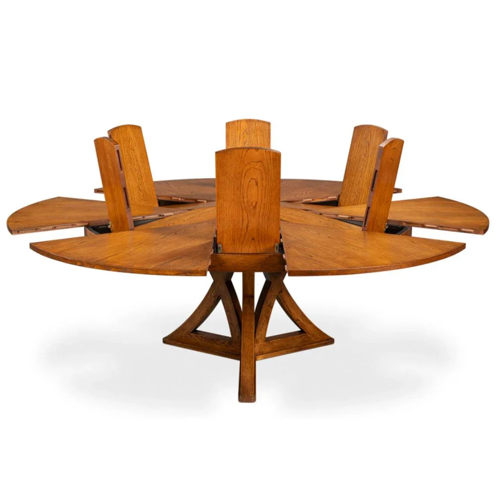 Tavolo da pranzo casual Jupe in color tabacco marrone