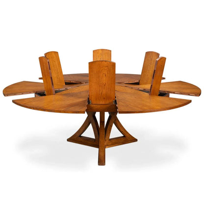 Tavolo da pranzo casual Jupe in color tabacco marrone