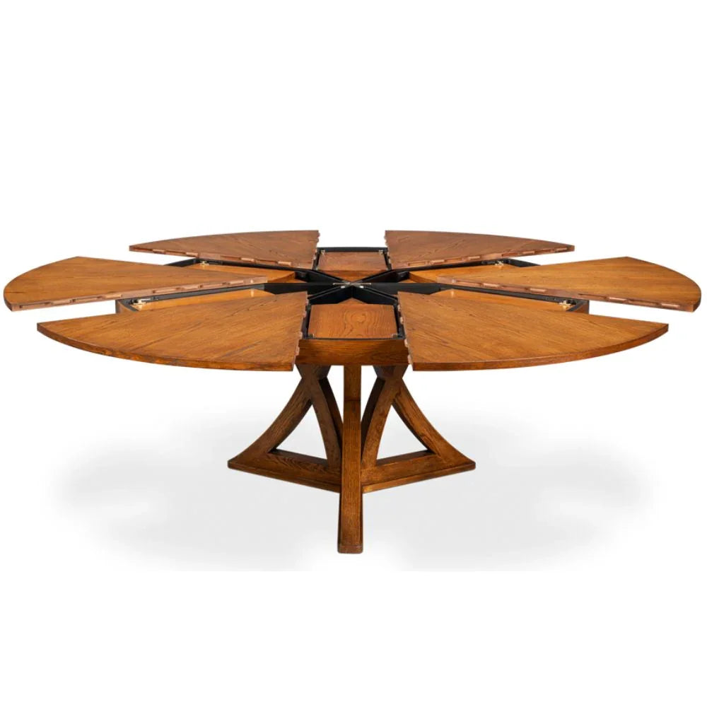 Tavolo da pranzo casual Jupe in color tabacco marrone