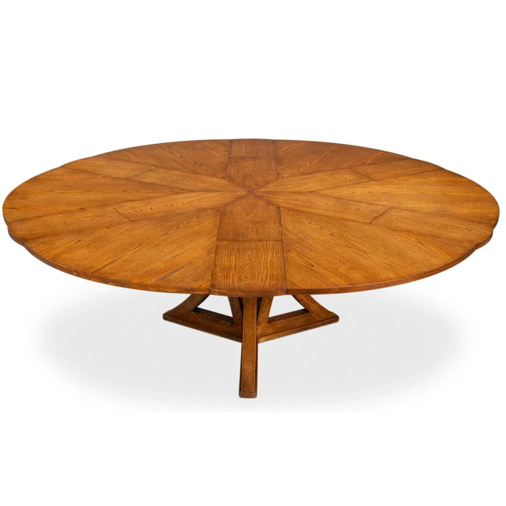 Tavolo da pranzo casual Jupe in color tabacco marrone