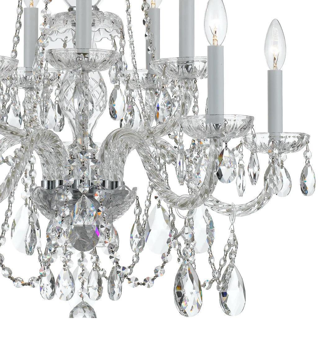 Lampadario drappeggiato in cristallo parigino