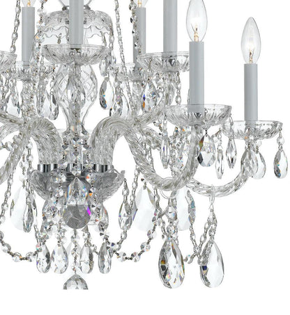 Lampadario drappeggiato in cristallo parigino