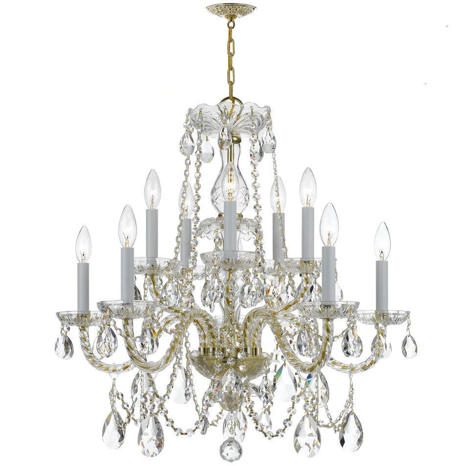 Lampadario drappeggiato in cristallo parigino