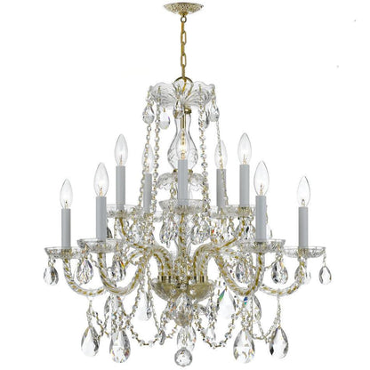 Lampadario drappeggiato in cristallo parigino