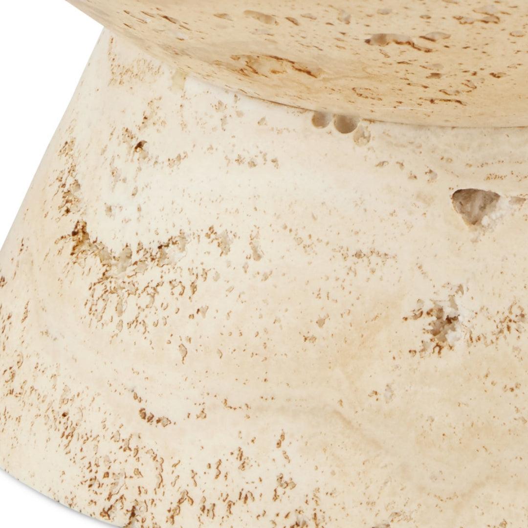 Ciotola grande con piedini in travertino