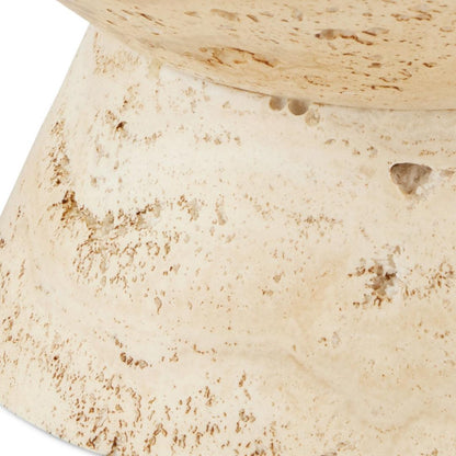 Ciotola grande con piedini in travertino