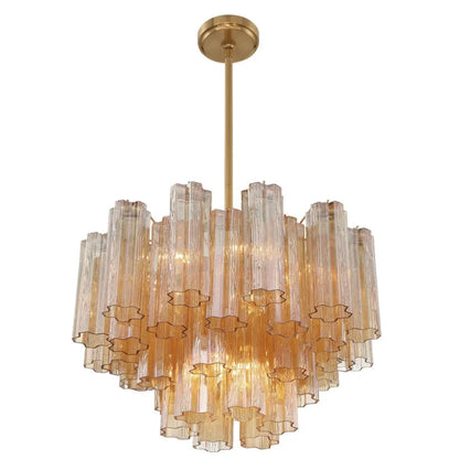 Lampadario a più livelli in vetro Tronchi