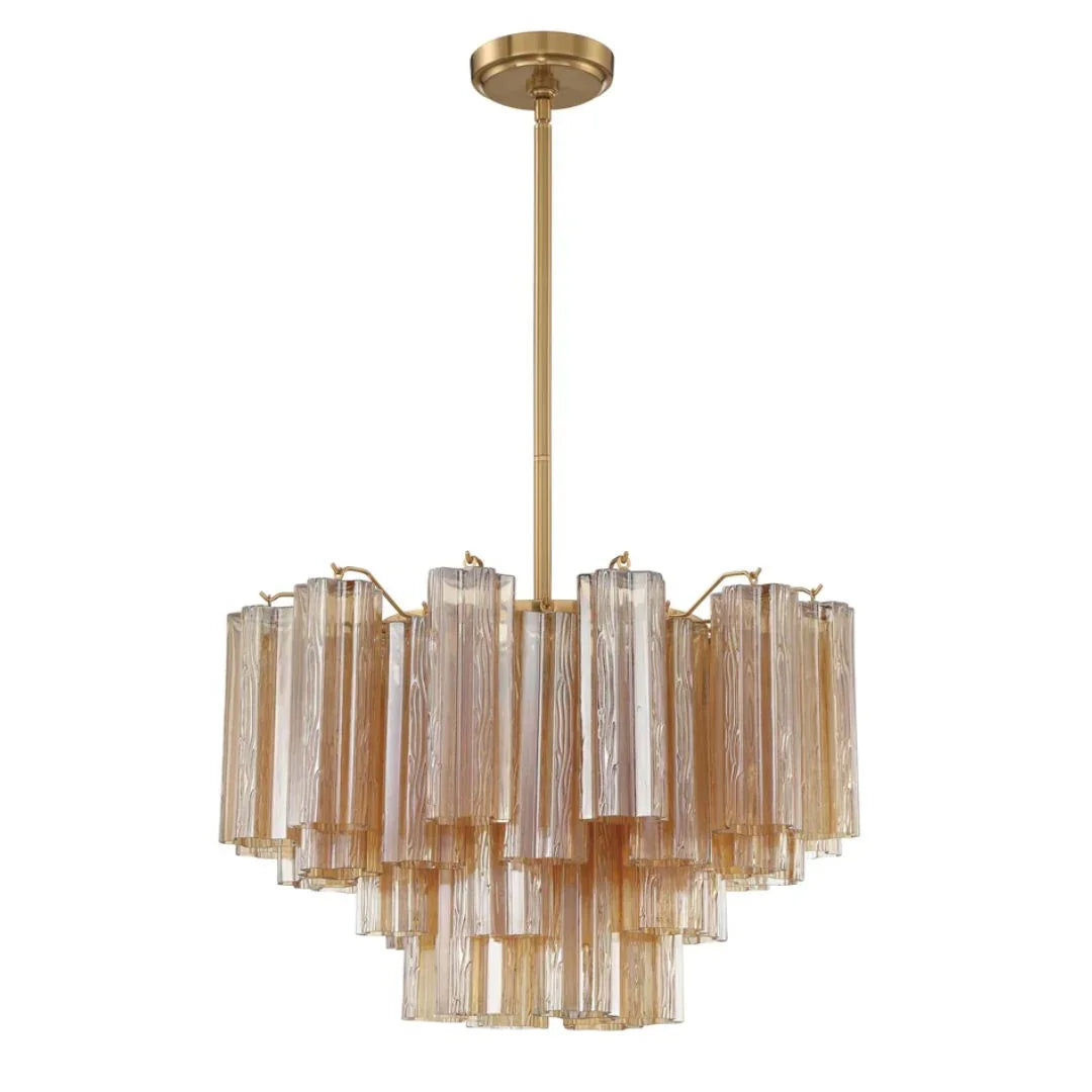 Lampadario a più livelli in vetro Tronchi