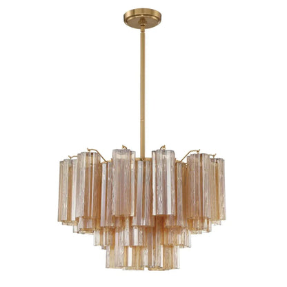 Lampadario a più livelli in vetro Tronchi