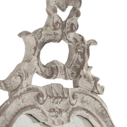 Specchio bianco decorato in stile shabby chic