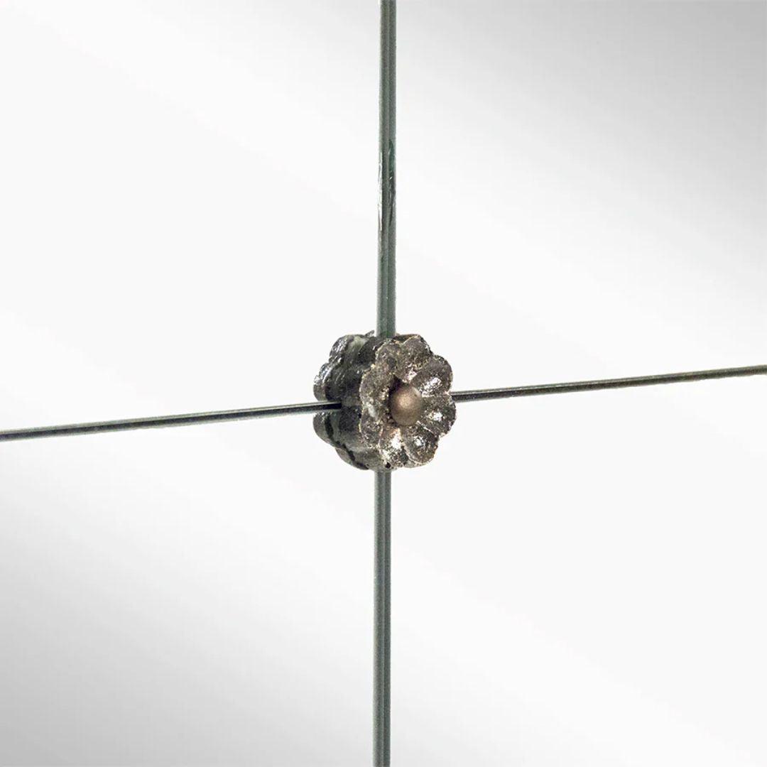 Specchio decorativo con medaglione in stile country francese