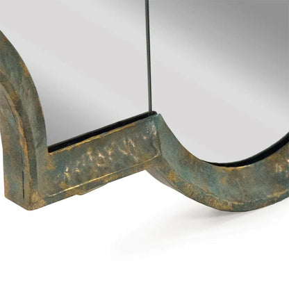 Specchio decorativo con medaglione in stile country francese