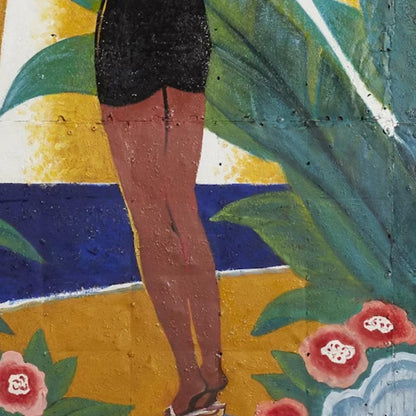 Le Soleil, dipinto a olio su metallo, arte murale