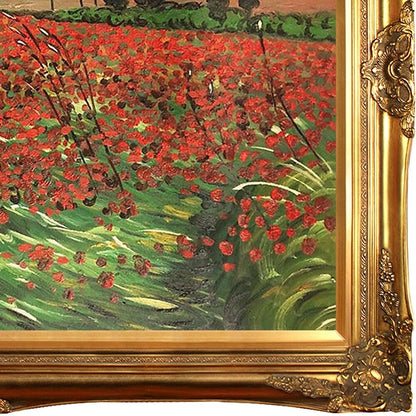 La Pastiche Vincent Van Gogh 'Campo di papaveri' Riproduzione ad olio dipinta a mano