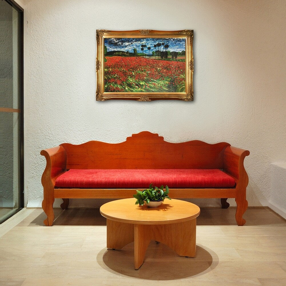 La Pastiche Vincent Van Gogh 'Campo di papaveri' Riproduzione ad olio dipinta a mano