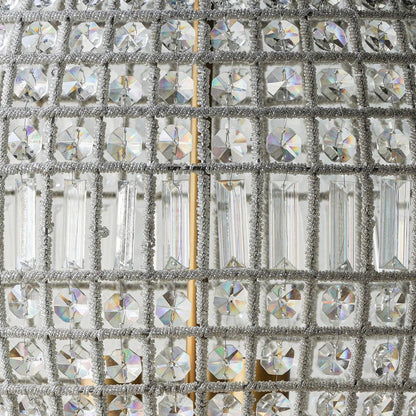 Lampadario vintage a globo di cristallo