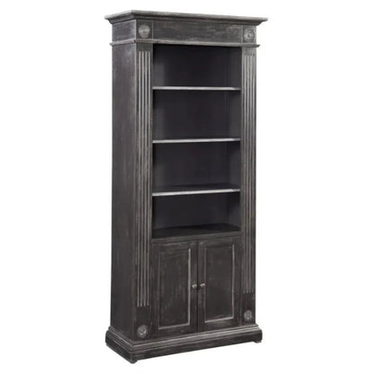 Libreria a colonna scanalata color carbone francese