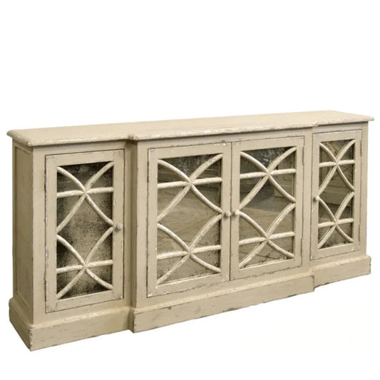 Buffet con frontale a specchio a traliccio