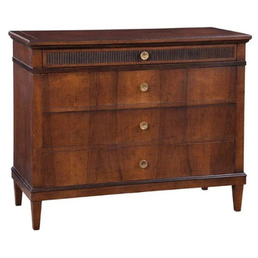 Cassettiera gustaviana scanalata a quattro cassetti