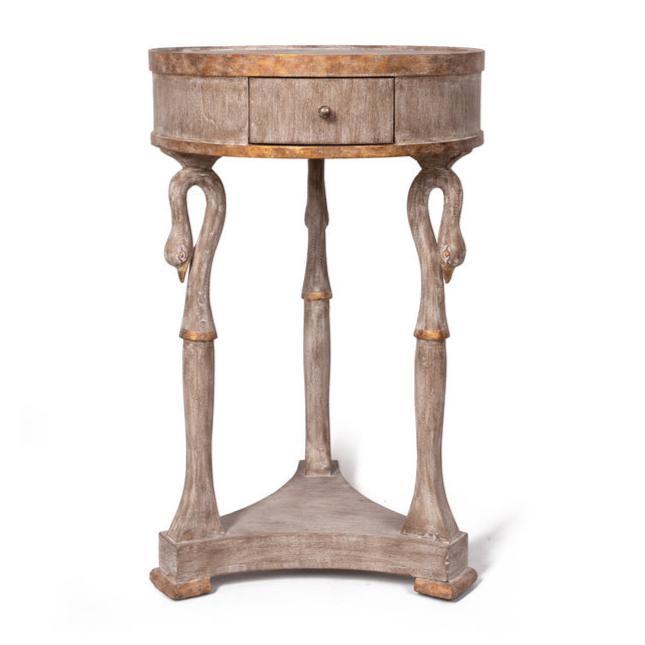 Tavolino rotondo Swan Gilt