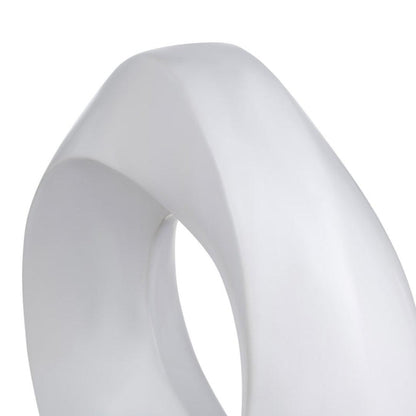 Set di due sculture astratte in ceramica bianca