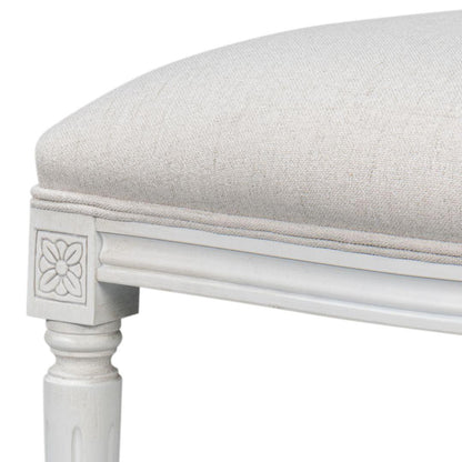 Sedia da pranzo bianca francese con medaglione - Coppia