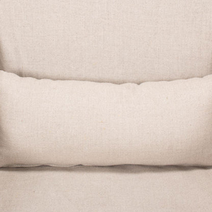 Poltrona con gonna in lino bianco