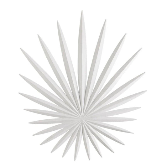 Applique da parete in foglia di palma bianca