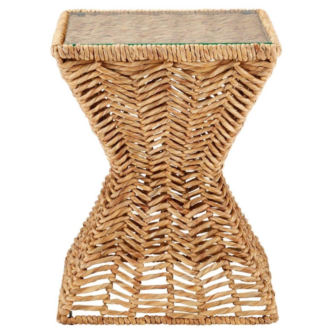 Tavolino decorativo in giacinto naturale