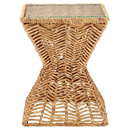 Tavolino decorativo in giacinto naturale