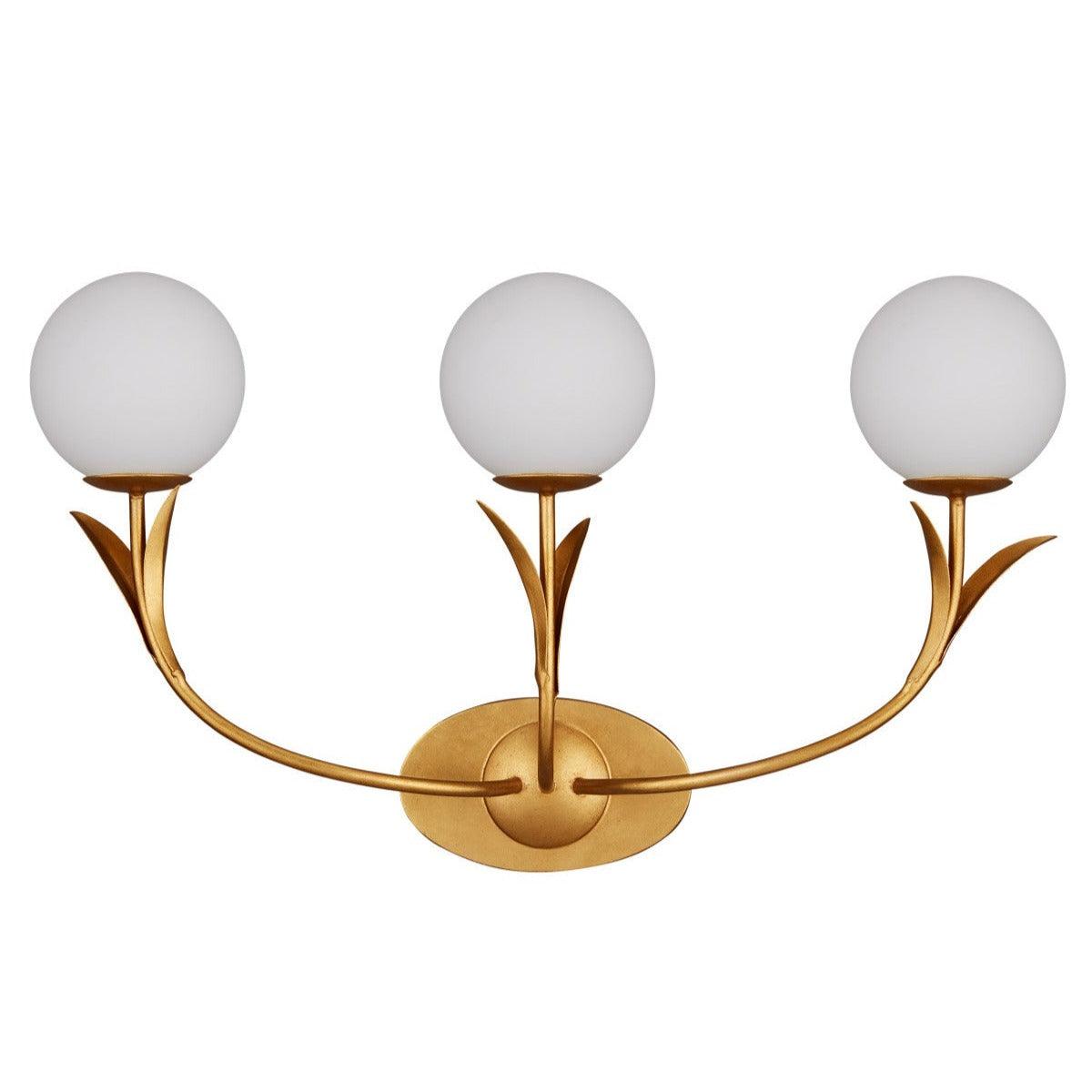 Applique tripla in foglia d'oro parigina