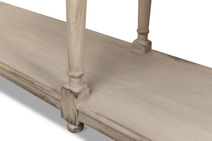Tavolo da consolle in stile country francese grigio invecchiato