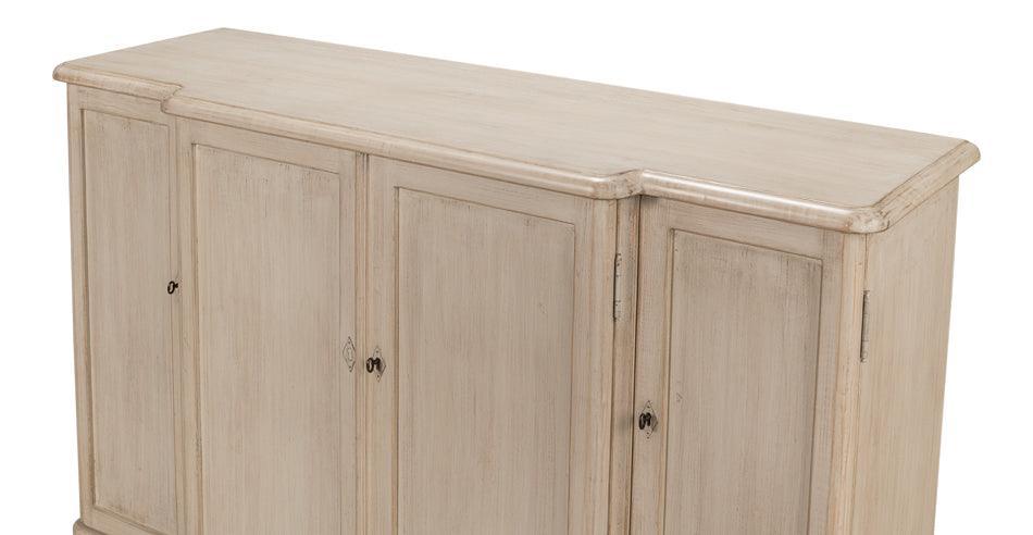 Credenza a 4 ante in pietra grigia invecchiata