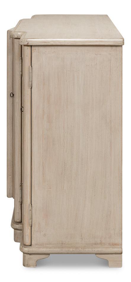 Credenza a 4 ante in pietra grigia invecchiata