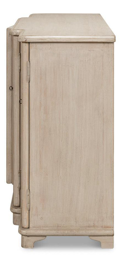 Credenza a 4 ante in pietra grigia invecchiata