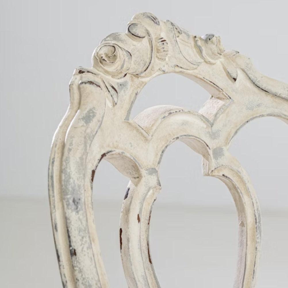 Sedie da pranzo antiche in stile shabby chic francese - Set di 4