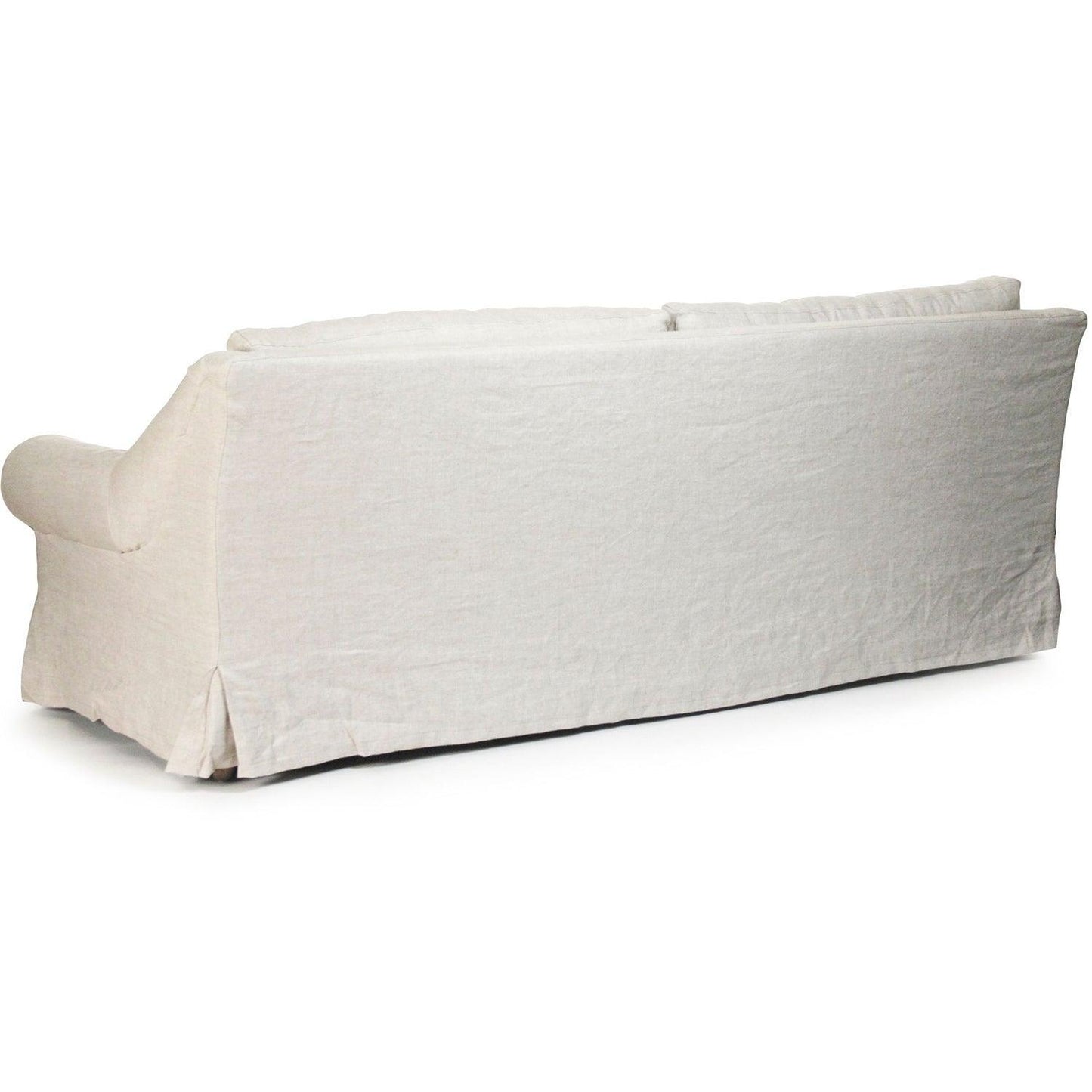 Divano antico con braccioli Cabriole in lino