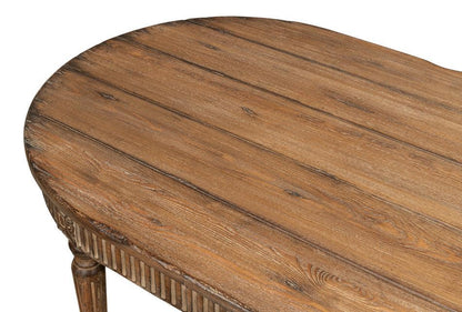 Tavolo da pranzo ovale antico in stile provinciale