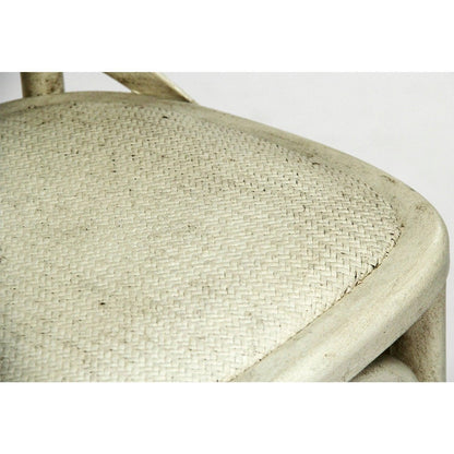 Sedie da caffè bianche antiche - Set di 2