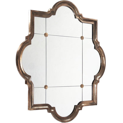 Specchio quadrifoglio anticato