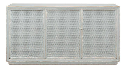 Credenza testurizzata color acquamarina azzurro chiaro