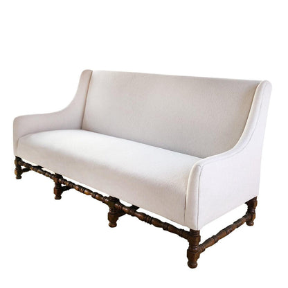 Divano Mission bianco in lana artigianale