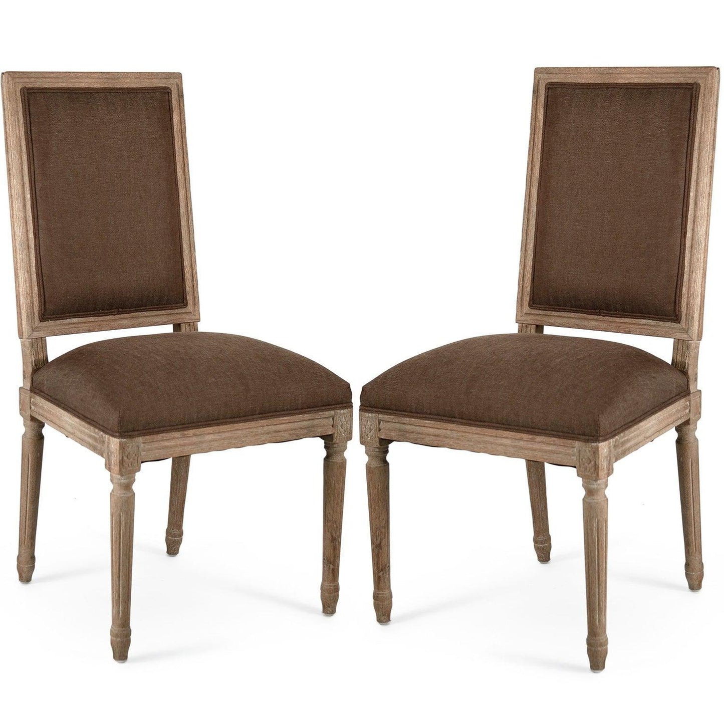 Sedie laterali Louis color melanzana - Coppia