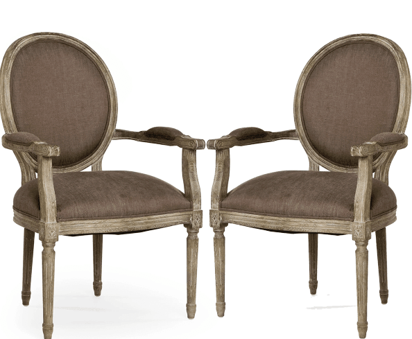 Poltrona con medaglione color melanzana