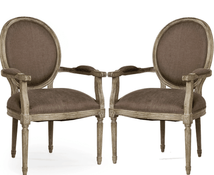 Poltrona con medaglione color melanzana