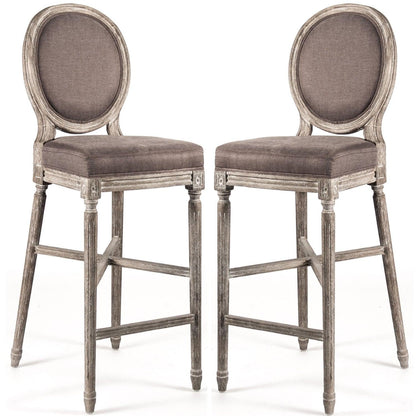 Sgabelli da bar con medaglione color melanzana